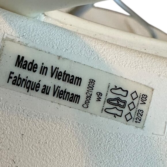 Crocs Miami White Sandals Silver Straps Flip Flop Thongs w/ Buckle Size 9 Womens - Picture 8 of 9